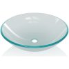 Handfat i härdat glas 42 cm frostat vidaXL – miniatyr 3