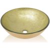 Handfat i härdat glas 42 cm guld vidaXL – miniatyr 3