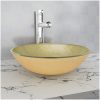 Handfat i härdat glas 42 cm guld vidaXL – miniatyr 1