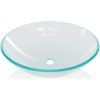 Handfat i härdat glas 42 cm transparent vidaXL – miniatyr 3
