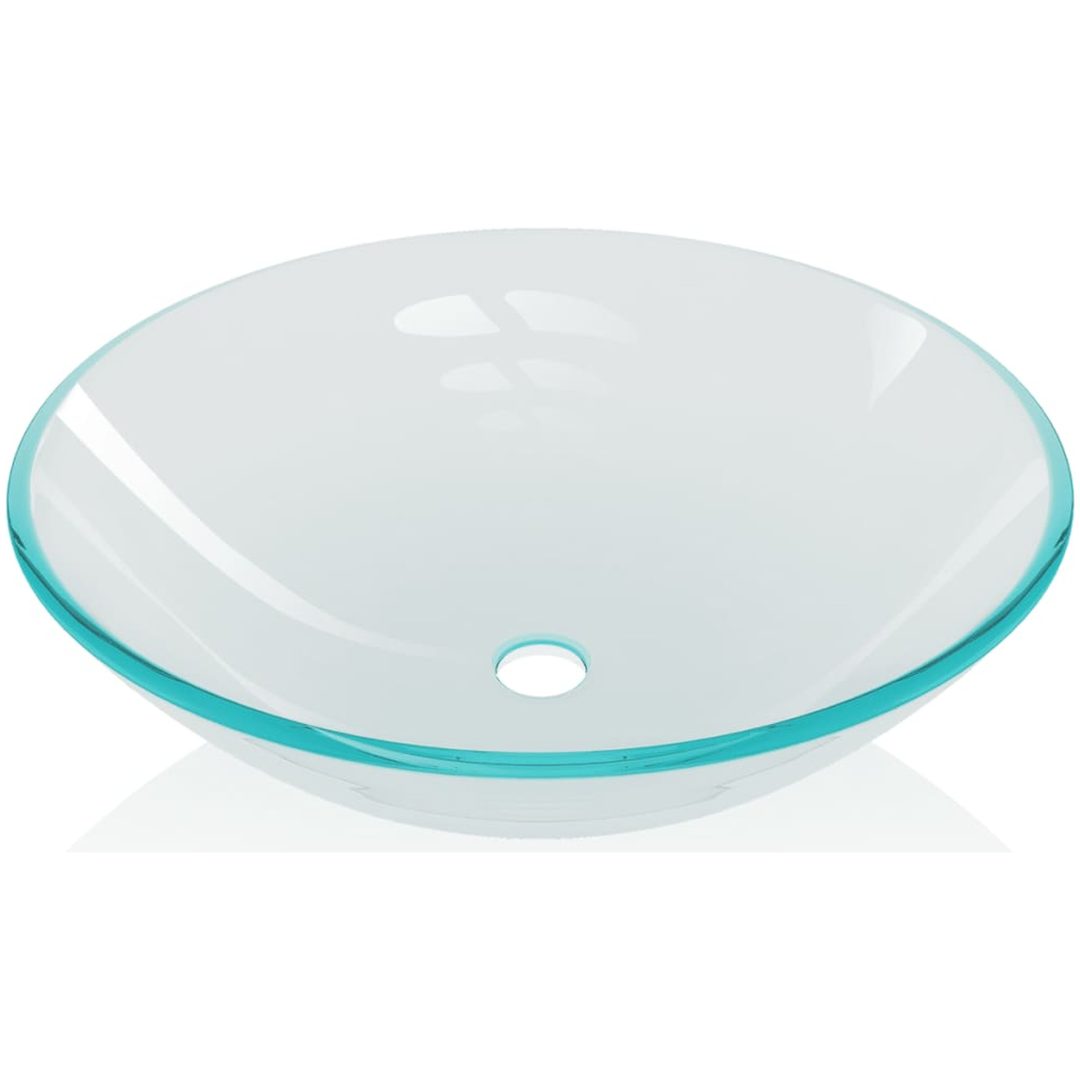 Handfat i härdat glas 42 cm transparent vidaXL – bild 3