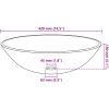 Handfat i härdat glas 42 cm transparent vidaXL – miniatyr 4
