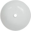 Handfat i keramik 41,5x13,5 cm rund vit vidaXL – miniatyr 3