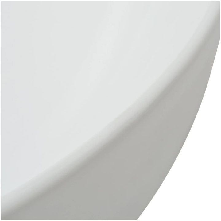 Handfat i keramik 41,5x13,5 cm rund vit vidaXL – bild 4