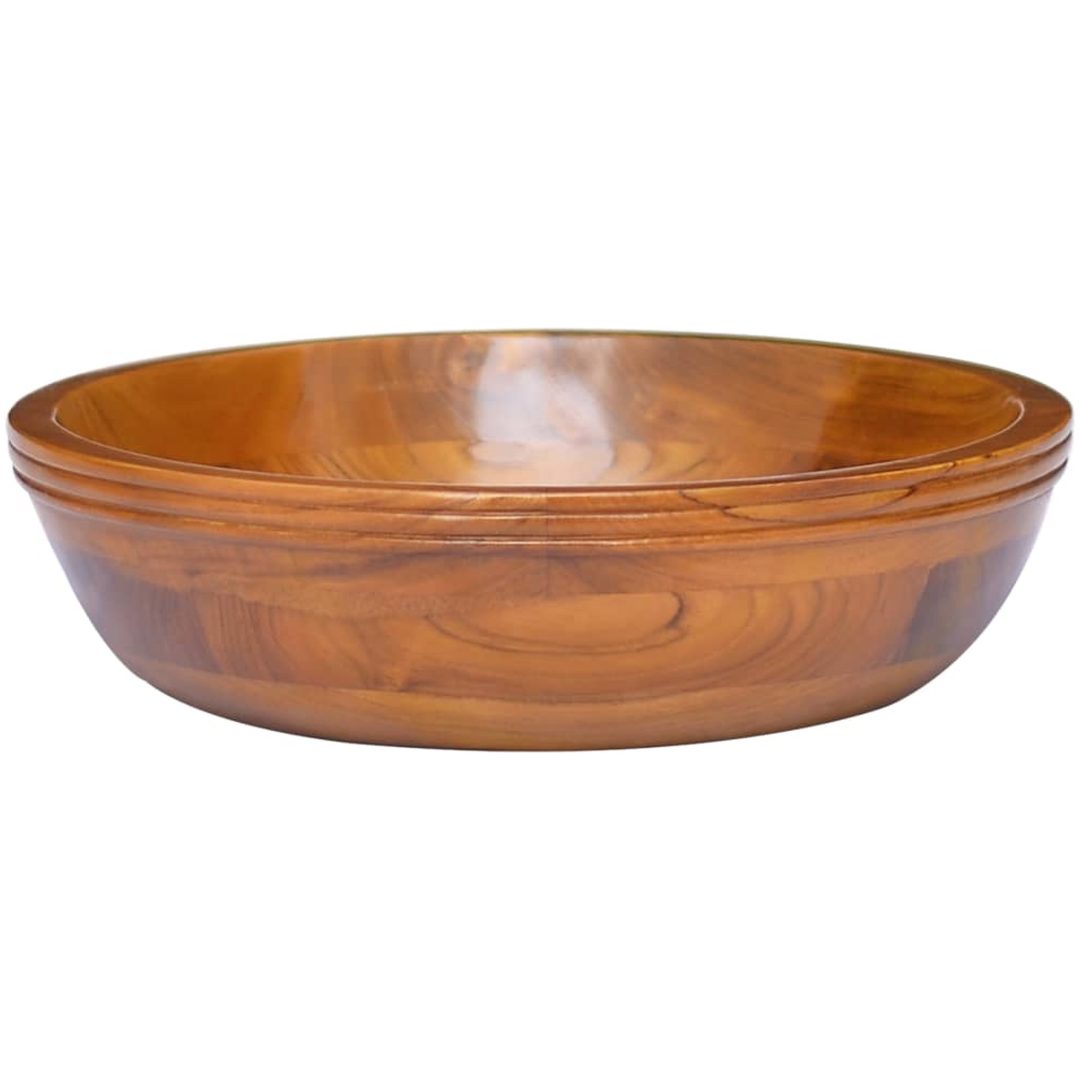 Handfat i massiv teak Φ40x10 cm vidaXL – bild 3