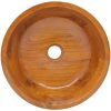Handfat i massiv teak Φ40x10 cm vidaXL – miniatyr 4