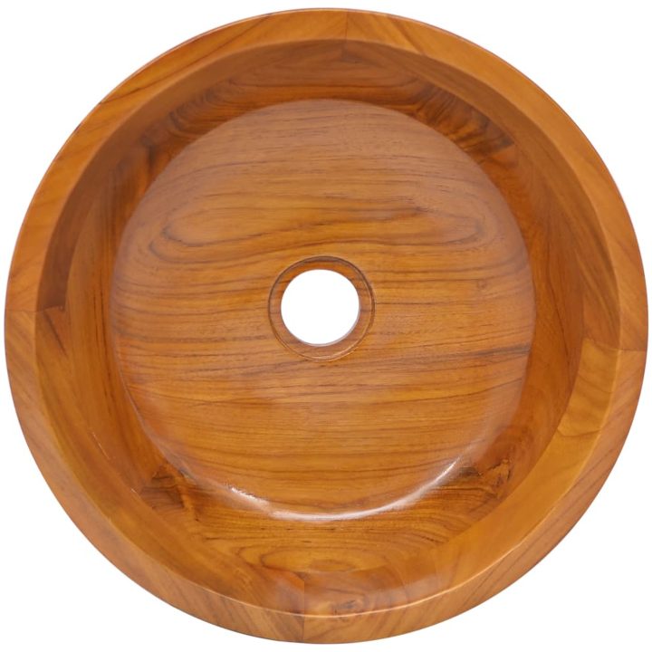 Handfat i massiv teak Φ40x10 cm vidaXL – bild 4