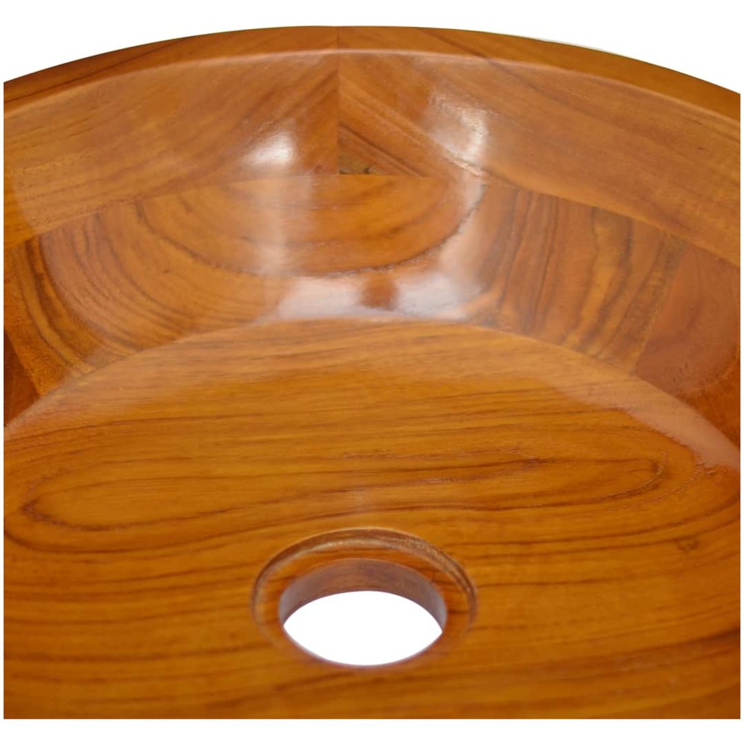 Handfat i massiv teak Φ40x10 cm vidaXL – bild 5
