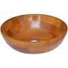 Handfat i massiv teak Φ40x10 cm vidaXL – miniatyr 1