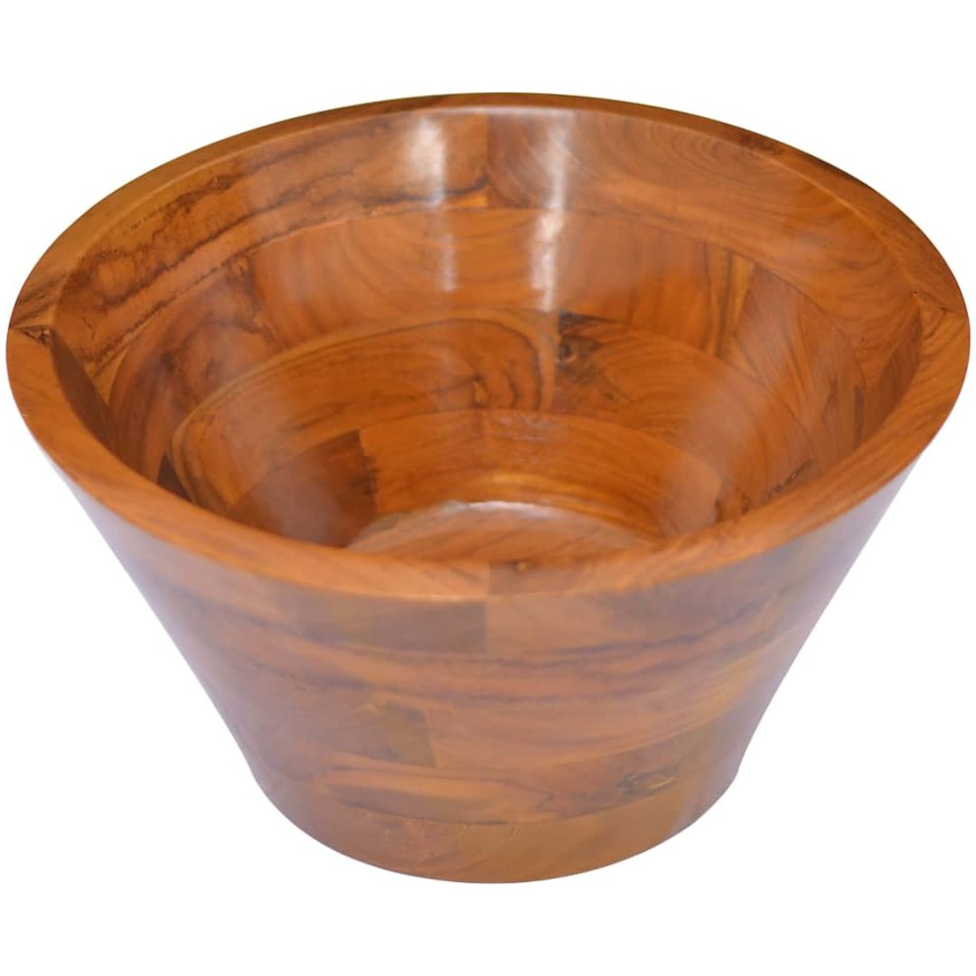 Handfat i massiv teak Φ40x20 cm vidaXL – bild 3