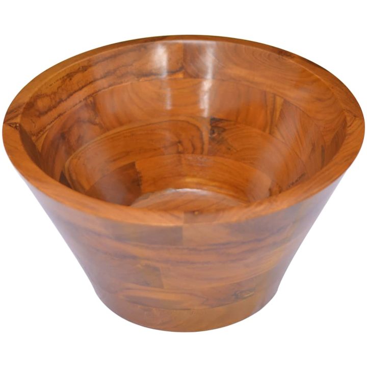 Handfat i massiv teak Φ40x20 cm vidaXL – bild 3