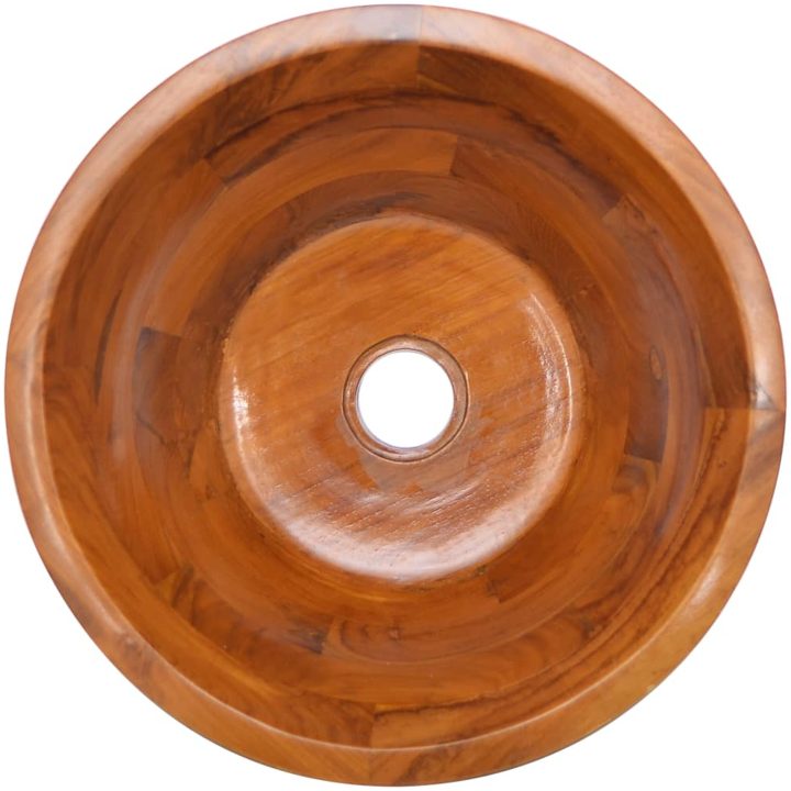 Handfat i massiv teak Φ40x20 cm vidaXL – bild 4