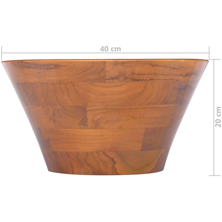 Handfat i massiv teak Φ40x20 cm vidaXL – bild 6