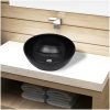 Handfat i svart keramik rund vidaXL 32.5 x 14 cm – miniatyr 1