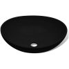 Handfat keramik 40x33 cm svart vidaXL – miniatyr 3