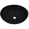 Handfat keramik 40x33 cm svart vidaXL – miniatyr 1