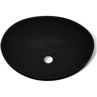 Handfat keramik 40x33 cm svart vidaXL