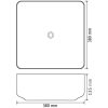 Handfat keramik fyrkantig svart 38x38x13,5 cm vidaXL – miniatyr 5