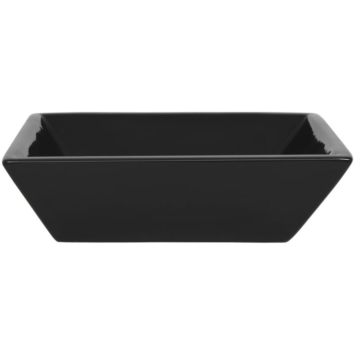 Handfat keramik fyrkantig svart 41,5x41,5x12 cm vidaXL – bild 5