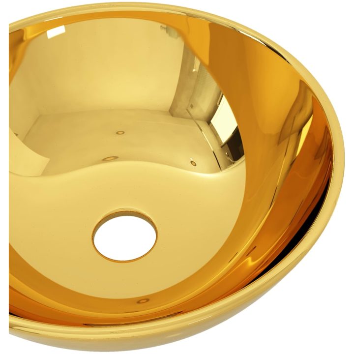 Handfat keramik guld vidaXL 28 x 10 cm – bild 4