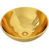 Handfat keramik guld vidaXL 32.5 x 14 cm – miniatyr 2