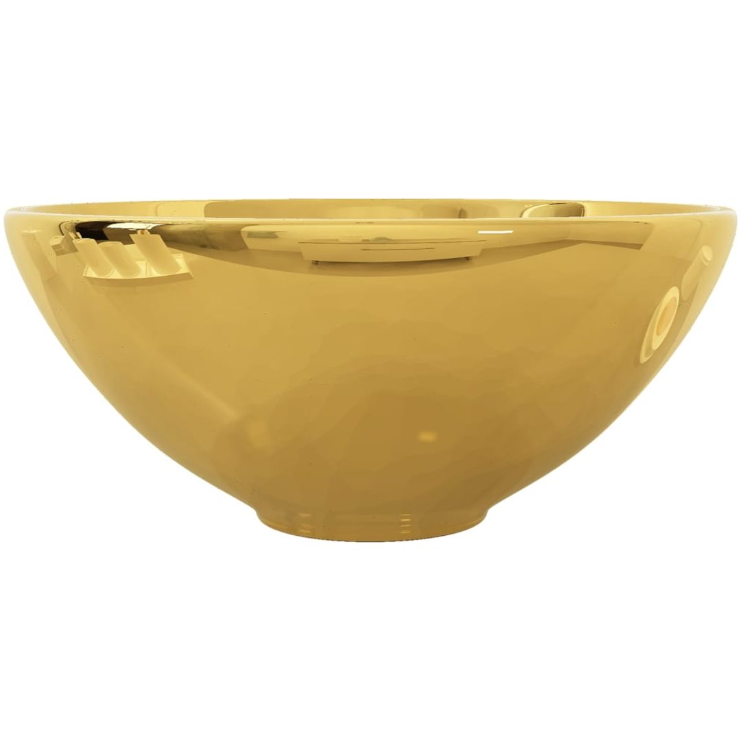 Handfat keramik guld vidaXL 32.5 x 14 cm – bild 4