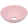 Handfat keramik matt rosa rund vidaXL – miniatyr 2
