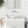 Handfat keramik matt vit rund vidaXL – miniatyr 1