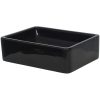 Handfat keramik rektangulär svart 41x30x12 cm vidaXL – miniatyr 4