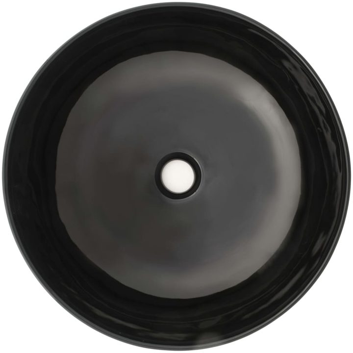 Handfat keramik rund svart 41,5x13,5 cm vidaXL – bild 3
