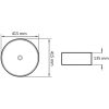 Handfat keramik rund svart 41,5x13,5 cm vidaXL – miniatyr 5