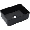 Handfat keramik svart vidaXL 40 x 30 x 13 cm – miniatyr 2