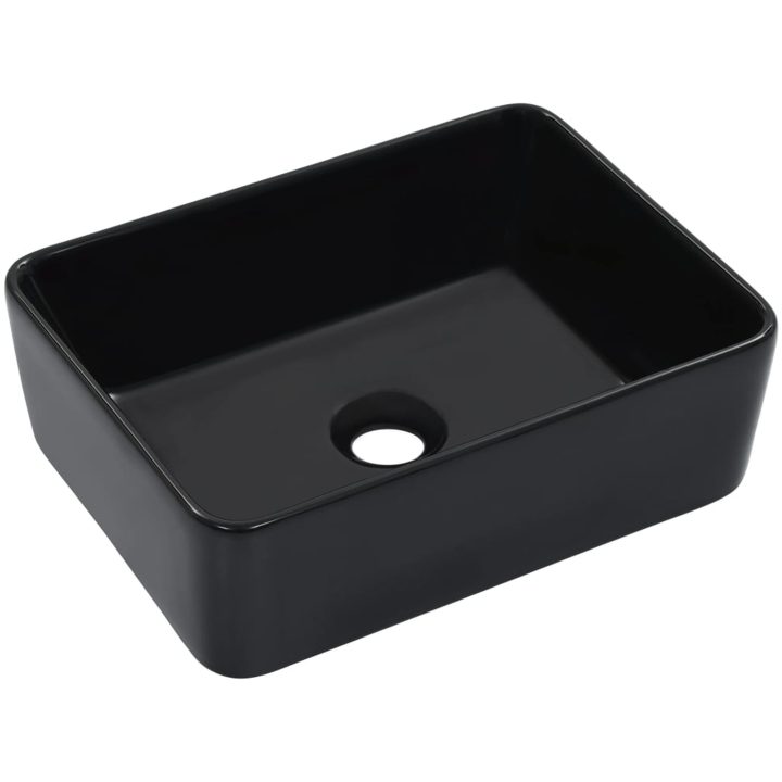 Handfat keramik svart vidaXL 40 x 30 x 13 cm – bild 2