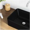 Handfat keramik svart vidaXL 40 x 30 x 13 cm – miniatyr 4