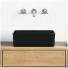 Handfat keramik svart vidaXL 40 x 30 x 13 cm – miniatyr 1