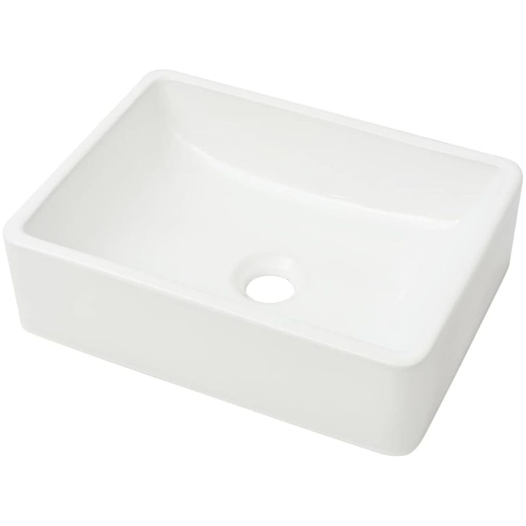 Handfat keramik vit 41x30x12 cm vidaXL – bild 2