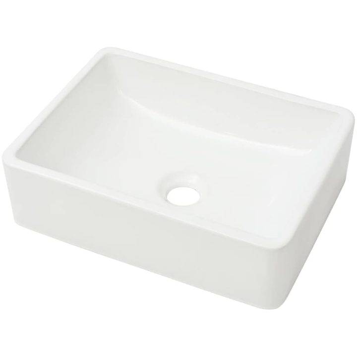 Handfat keramik vit 41x30x12 cm vidaXL – bild 2