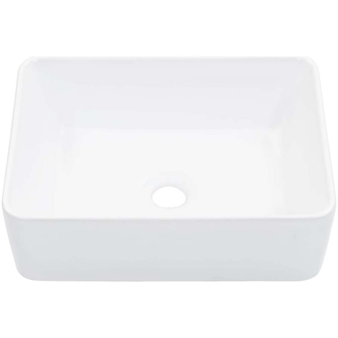 Handfat keramik vit vidaXL 40 x 30 x 13 cm – bild 2