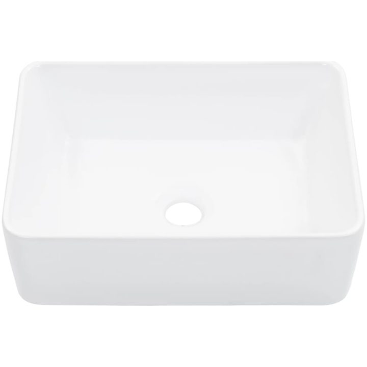 Handfat keramik vit vidaXL 40 x 30 x 13 cm – bild 2