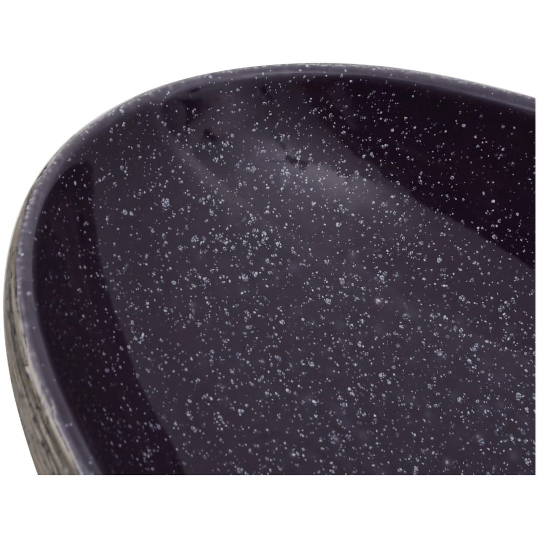 Handfat lila och grå oval keramik vidaXL 59 x 40 x 14 cm – bild 7