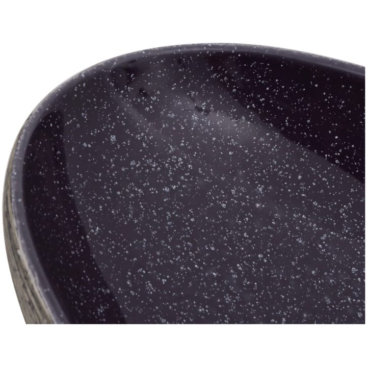 Handfat lila och grå oval keramik vidaXL 59 x 40 x 14 cm – bild 7