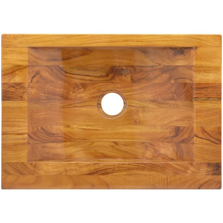 Handfat massiv teak 50x35x10 cm vidaXL – bild 4