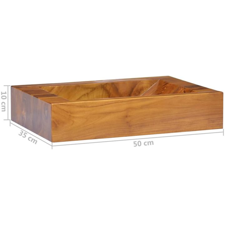 Handfat massiv teak 50x35x10 cm vidaXL – bild 7