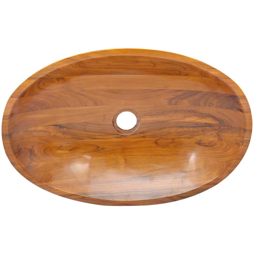 Handfat massiv teak 60x40x10 cm vidaXL – bild 5