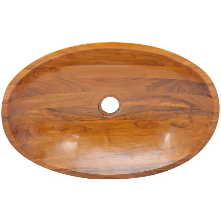Handfat massiv teak 60x40x10 cm vidaXL – bild 5