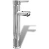 Handfat med blandare keramik oval vit vidaXL 400 x 330 x 135 mm – miniatyr 7