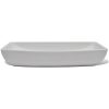 Handfat med blandare keramik rektangulär vit vidaXL 710 x 380 x 135 mm – miniatyr 6