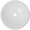 Handfat med blandare keramik rund vit vidaXL 400 x 160 mm – miniatyr 3