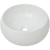 Handfat med blandare keramik rund vit vidaXL 400 x 160 mm – miniatyr 4