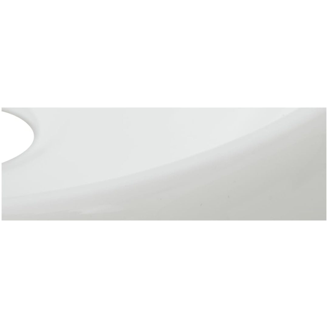Handfat med blandare keramik rund vit vidaXL 400 x 160 mm – bild 5